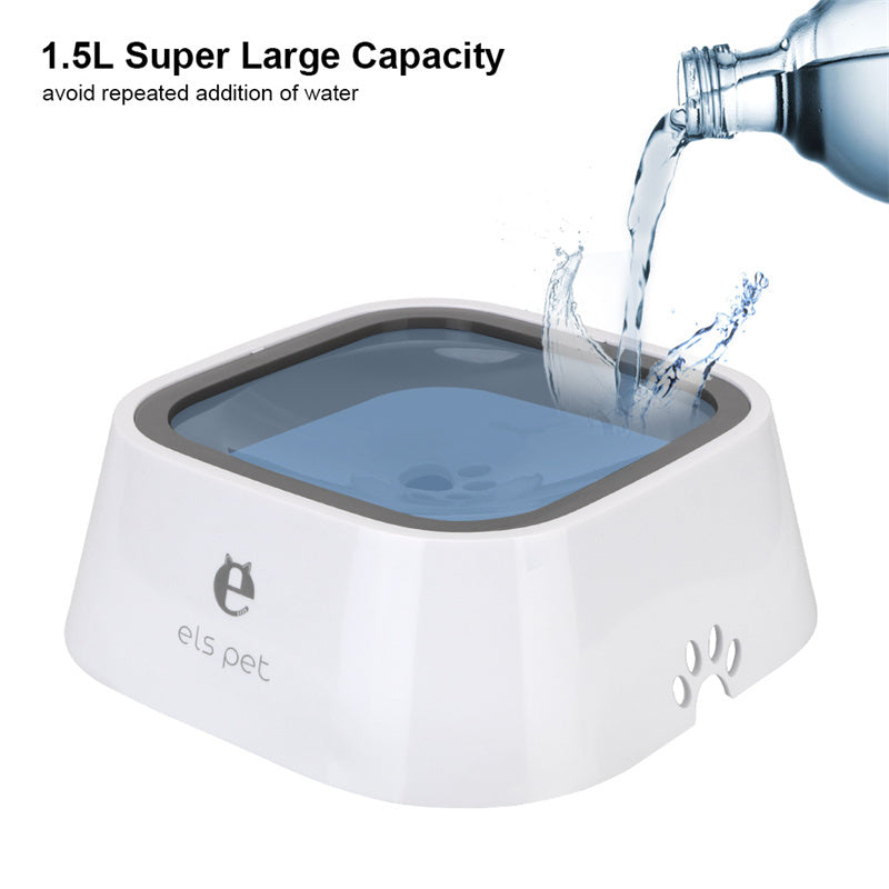 1.5L Anti-Overflow Cat Dog Water Bowl