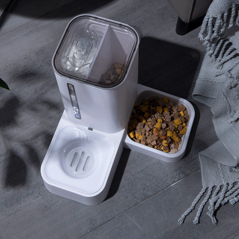 Automatic Double Pet Bowl with Water Storage