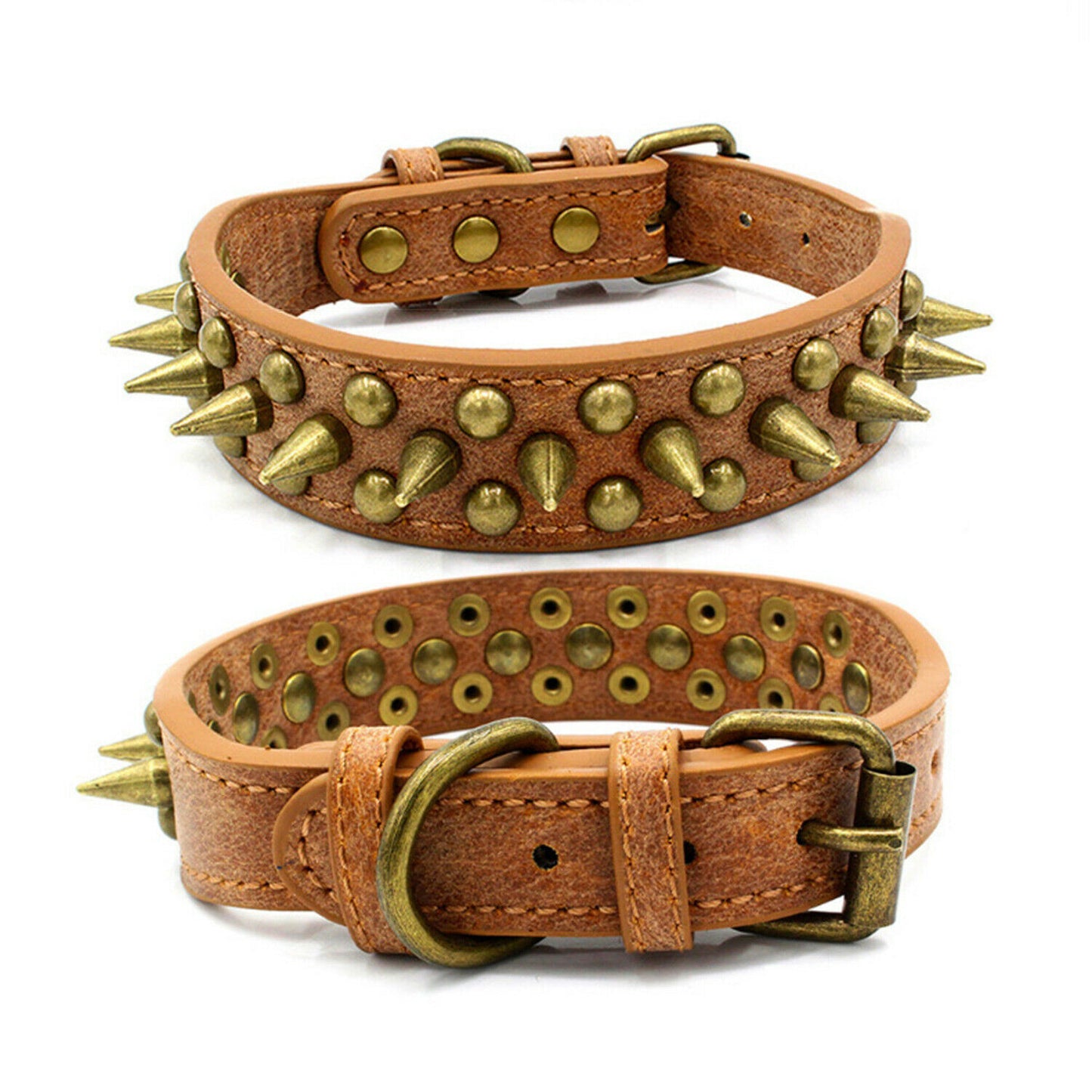Retro Spiked Leather Collar