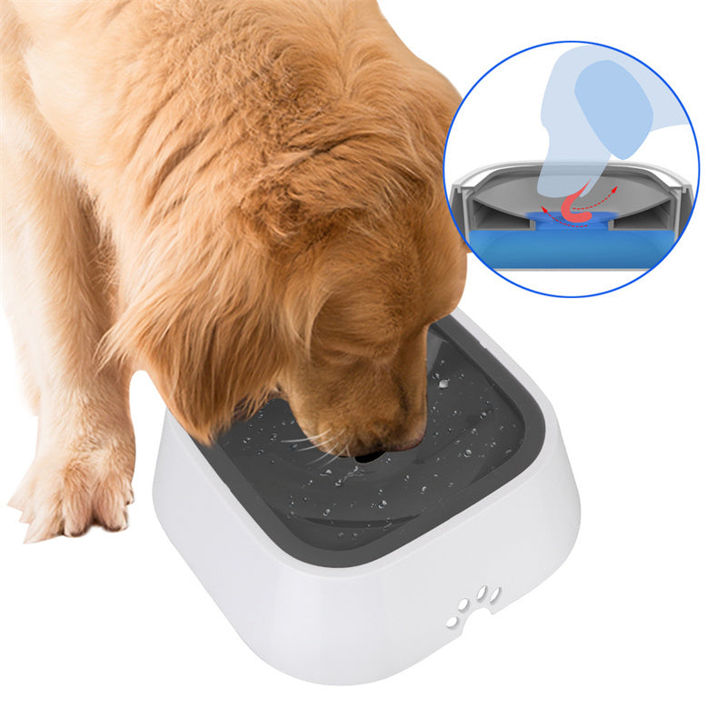1.5L Anti-Overflow Cat Dog Water Bowl
