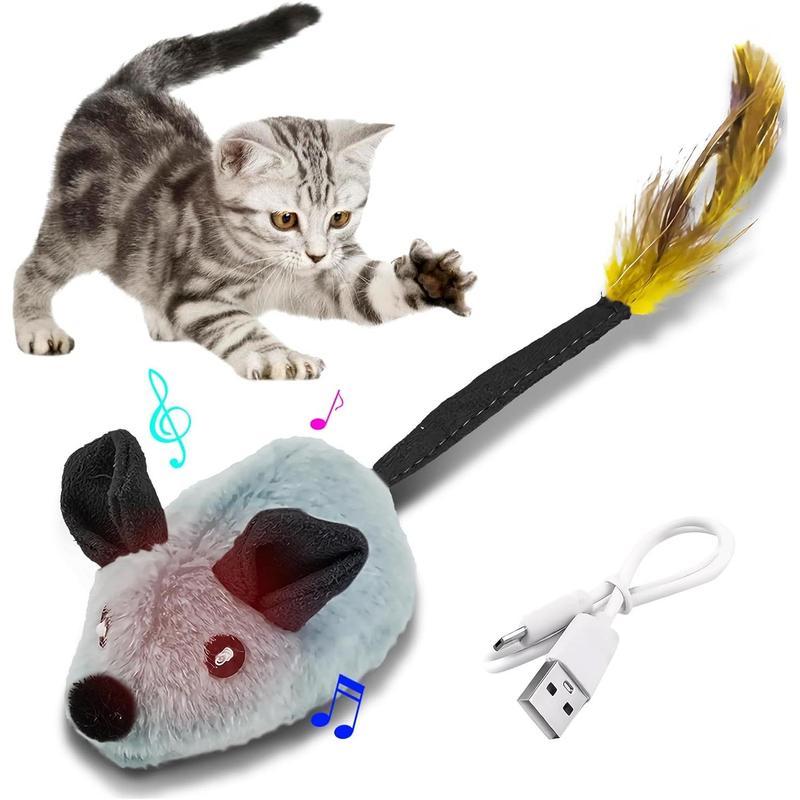 Interactive Cat Toys Mouse With LED Lights ForIndoor Cats