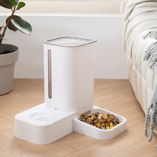 Automatic Double Pet Bowl with Water Storage