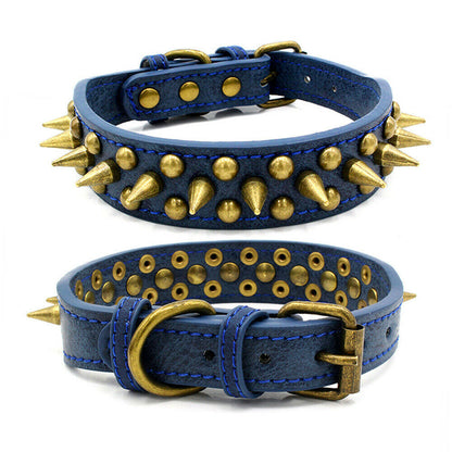 Retro Spiked Leather Collar