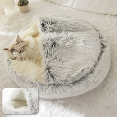 Warm Cat Sleeping Nest Cave With Cover