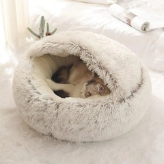 Warm Cat Sleeping Nest Cave With Cover