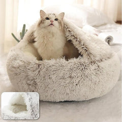 Warm Cat Sleeping Nest Cave With Cover