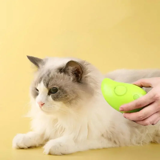 3-in-1 Steamy Pet Brush: Grooming, Massaging and Hair Removal!