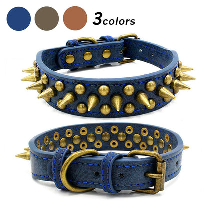 Retro Spiked Leather Collar