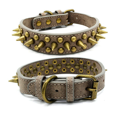 Retro Spiked Leather Collar