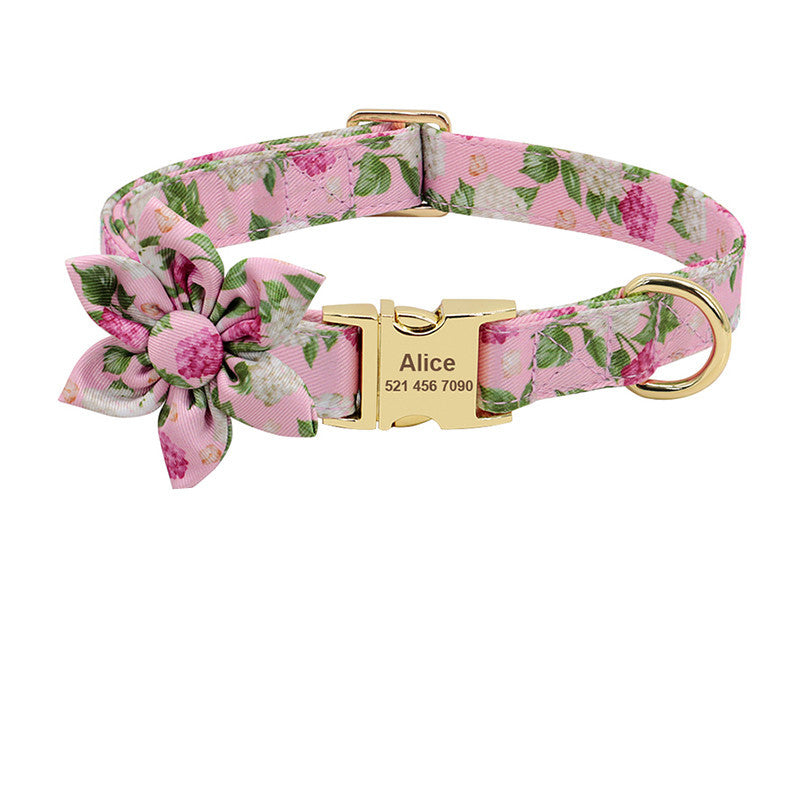 Designer personalized printed dog collar