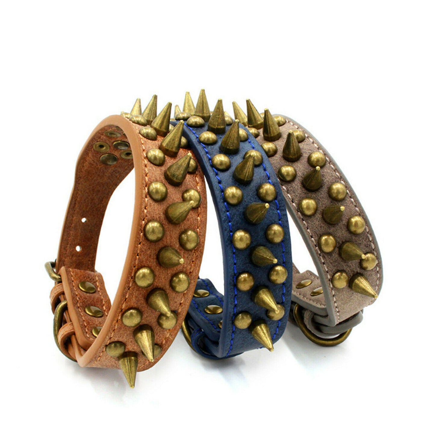 Retro Spiked Leather Collar