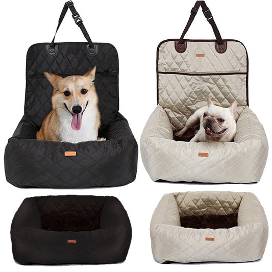 Folding car seat bed for pet for safe and comfortable travel