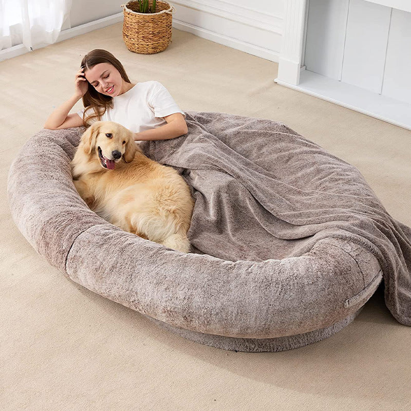 Large plush bed for pets