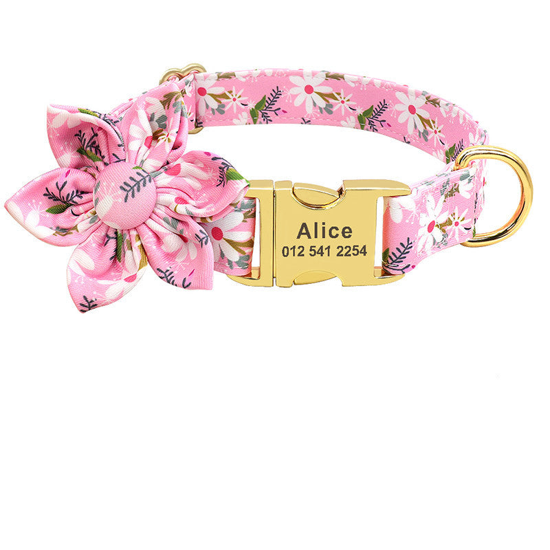 Personalized printed collar for medium dogs