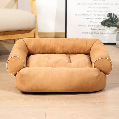 Front view of winter pet sofa bed
