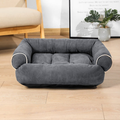Side view of winter pet sofa bed